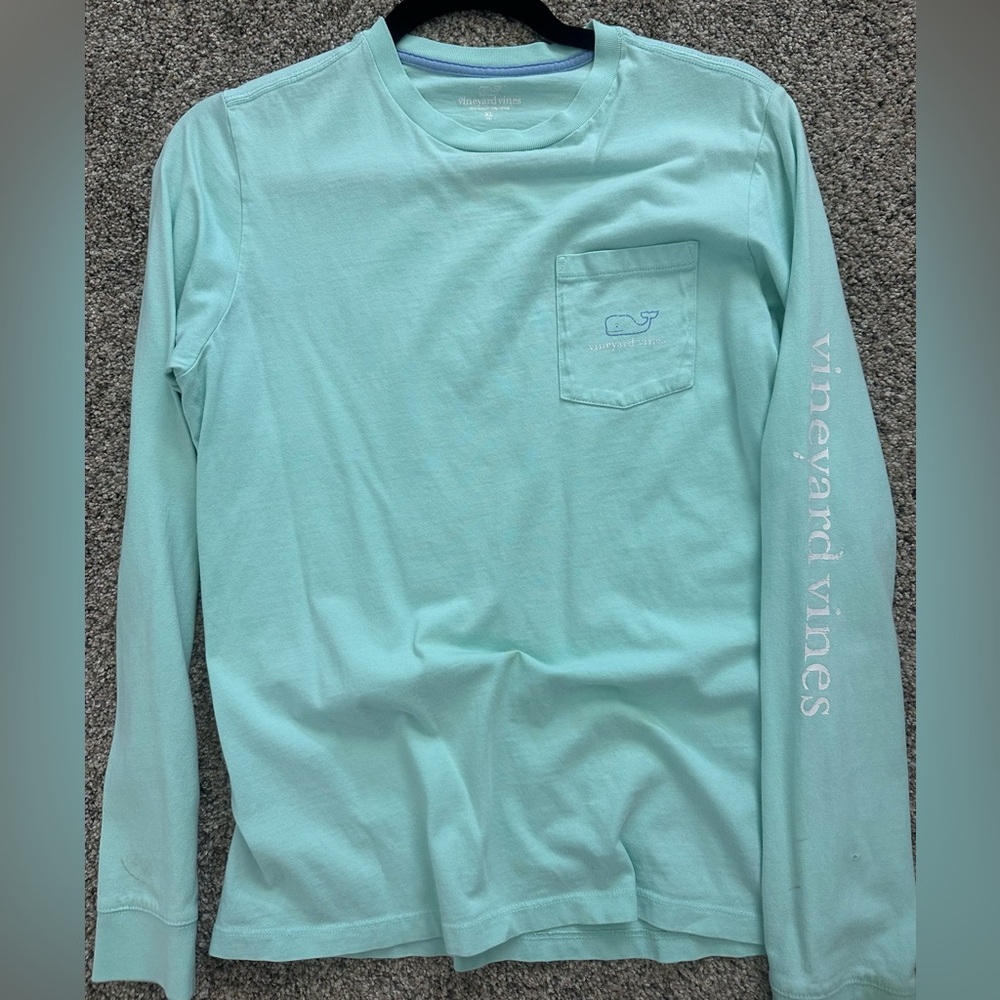 Vineyard Vines Teal Blue Long Sleeve